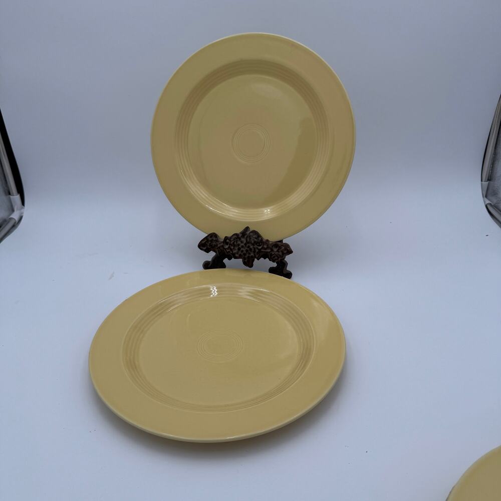 Vintage Fiesta Dinner Plates (2) Yellow 1987-2002 10.5"